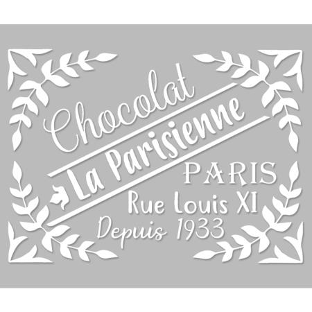Pochoir Adhésif 30 x 20 cm Affiche Chocolat, La Parisienne