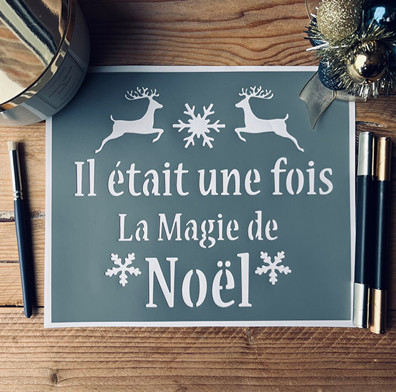 Pochoir Adhésif 25 x 20 cm La Magie de Noël
