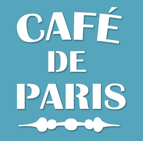 Pochoir Adhésif 20 x 18 cm Café de Paris
